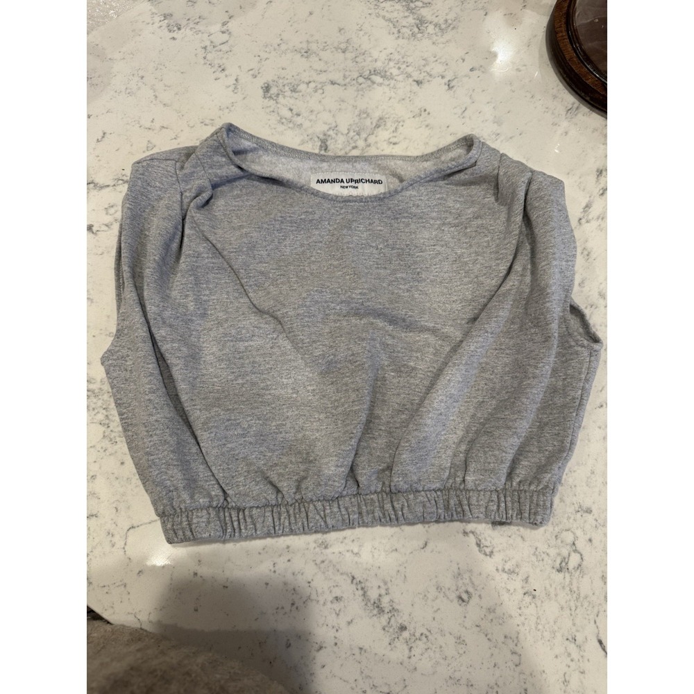Amanda Uprichard Cropped Grey Sweatβ Tank. Size Small. New